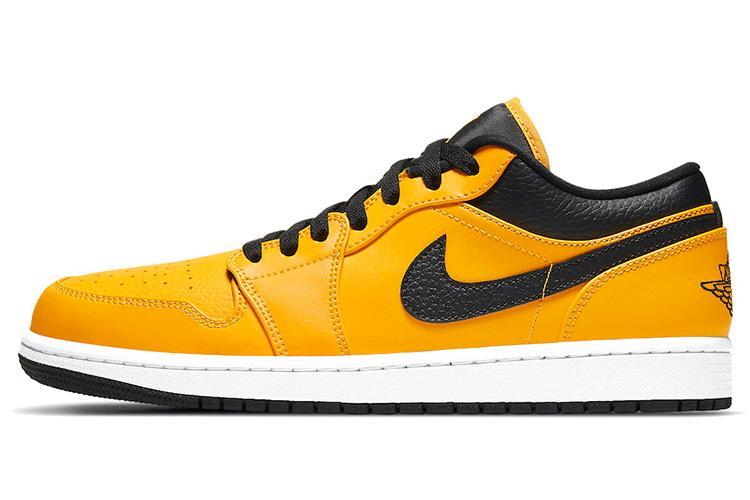 Кроссовки мужские Air Jordan 1 Low 553558-700, university gold black