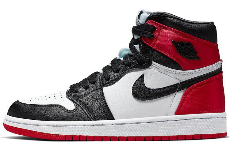 Кроссовки женские Air Jordan 1 Retro High Satin черные, 38.5 EU