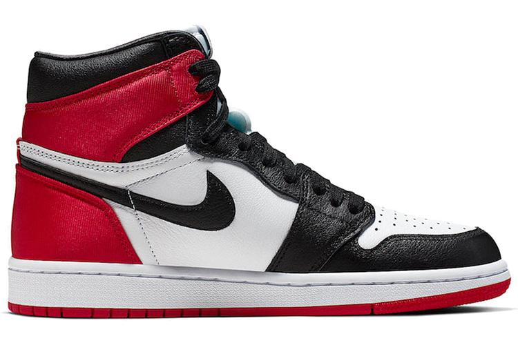 Кроссовки женские Air Jordan 1 Retro High Satin черные, 38.5 EU