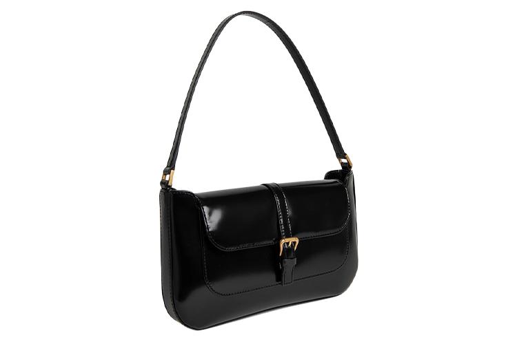 Сумка женская By Far Miranda черная-золотая