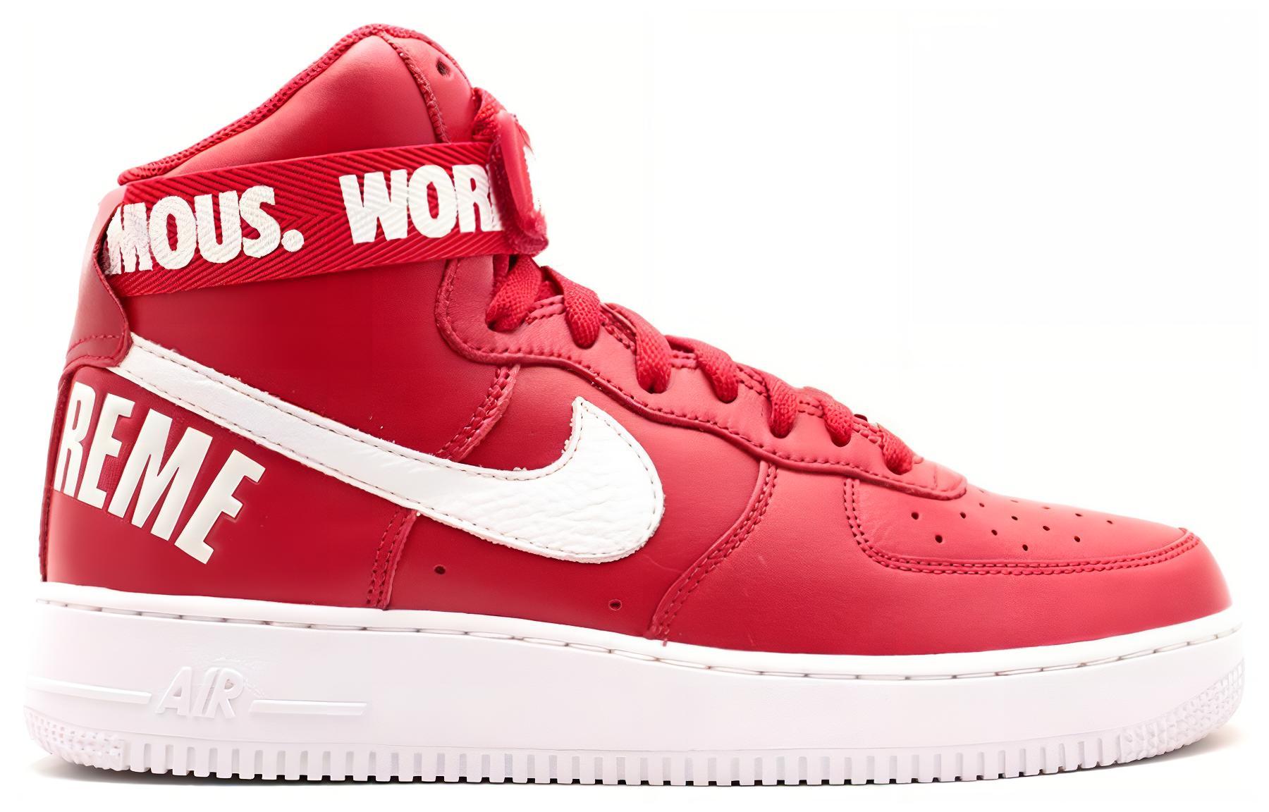 Кеды мужские Nike Air Force 1 High Supreme красные, 44 EU