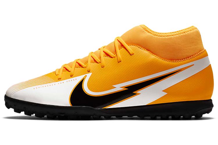 Бутсы унисекс Nike Mercurial Superfly 7 Club TF Turf черно-жёлтые
