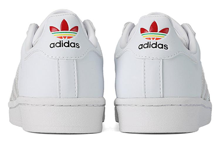 Кроссовки унисекс Adidas Originals Superstar белые, красные, черные, 36 EU