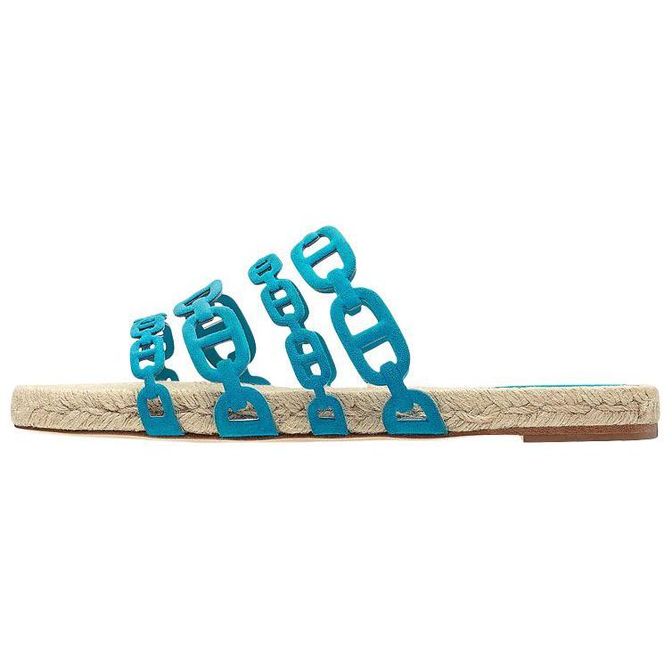 Эспадрильи женские HERMES Ancone голубые, 35 EU