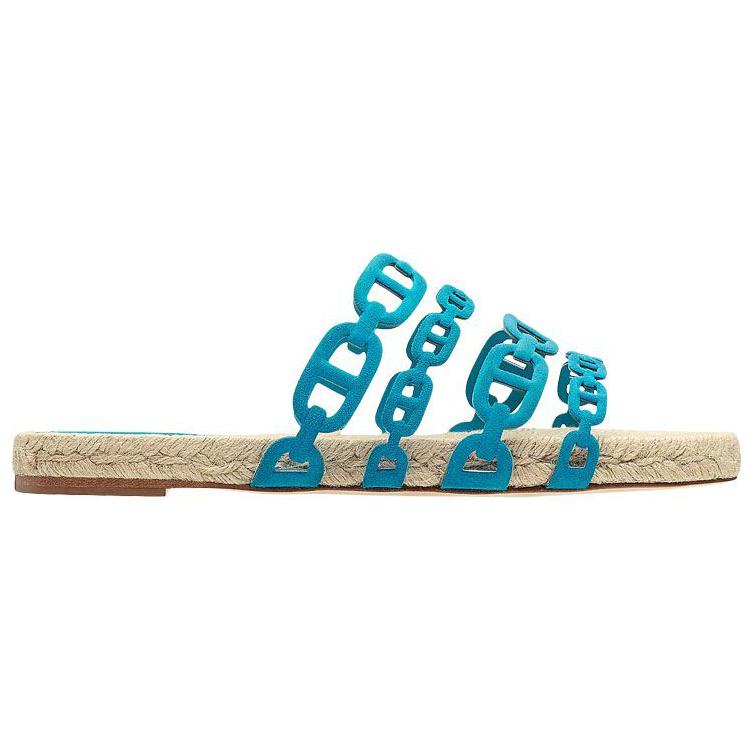 Эспадрильи женские HERMES Ancone голубые, 35 EU