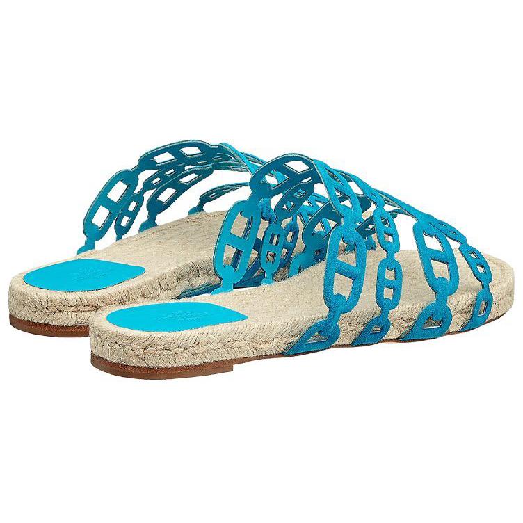 Эспадрильи женские HERMES Ancone голубые, 35 EU