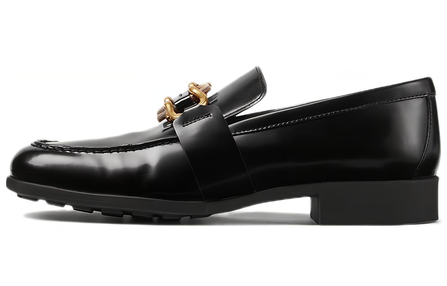 Лоферы женские Bottega Veneta 708902V28R01000 черные-золотые, 37.5 EU