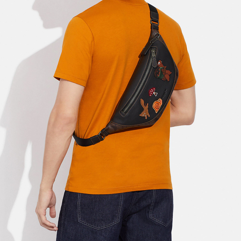 Поясная сумка мужская COACH Warren Large Size, mahogany