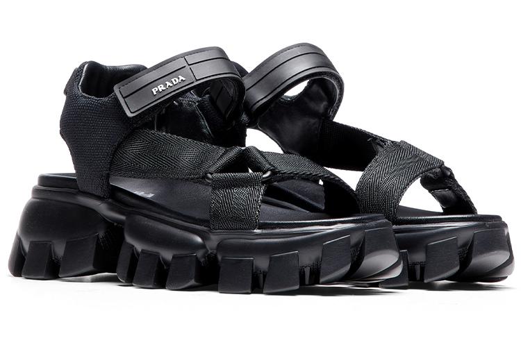 Сандалии женские PRADA 1X037M_3L74_F0002_F_050 черные, 39 EU