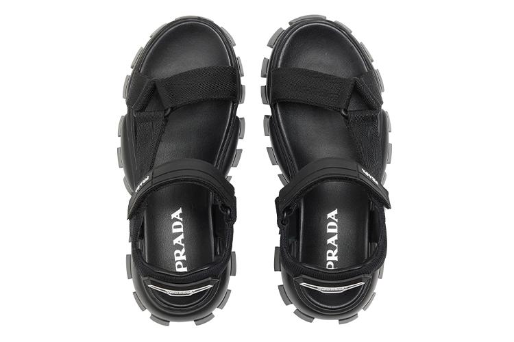 Сандалии женские PRADA 1X037M_3L74_F0002_F_050 черные, 39 EU