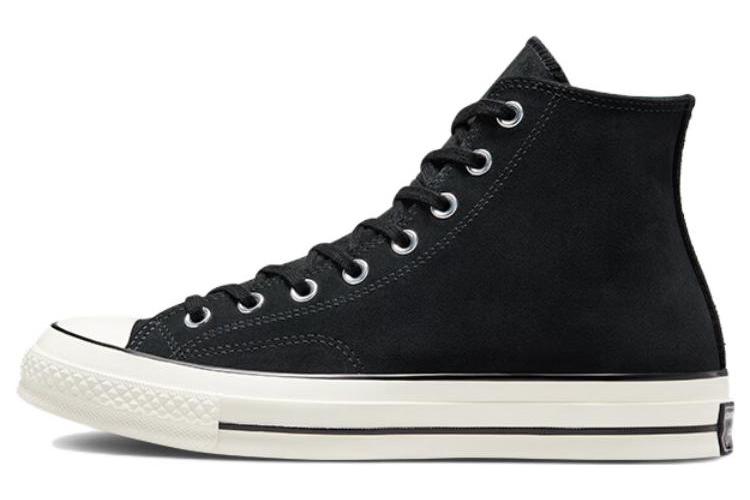 Кеды унисекс Converse Chuck 70 Suede High черные и белые, 36 EU