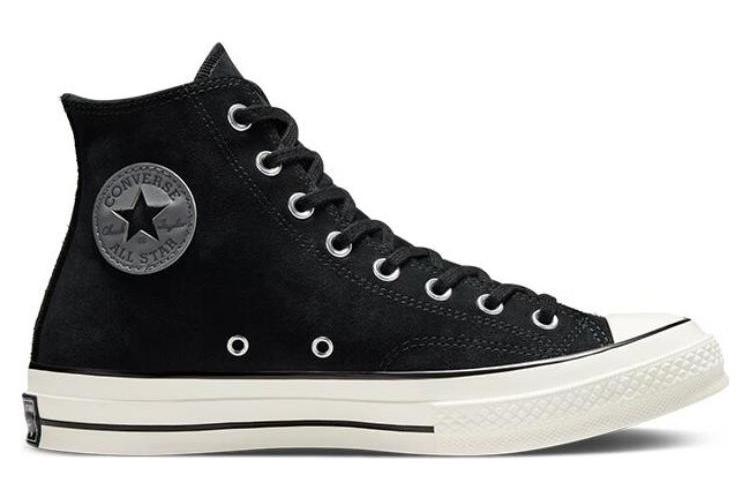 Кеды унисекс Converse Chuck 70 Suede High черные и белые, 36 EU