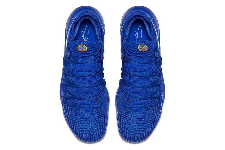 Кроссовки мужские Nike KD 10 EP 'City Edition' синие-оранжевые, 42.5 EU