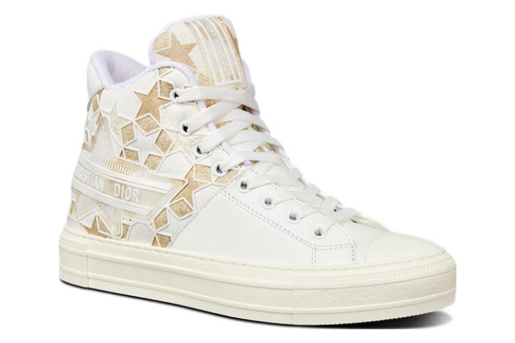 Кеды женские DIOR Walk'n'Dior Platform Shoes High-Top золотые, 36 EU