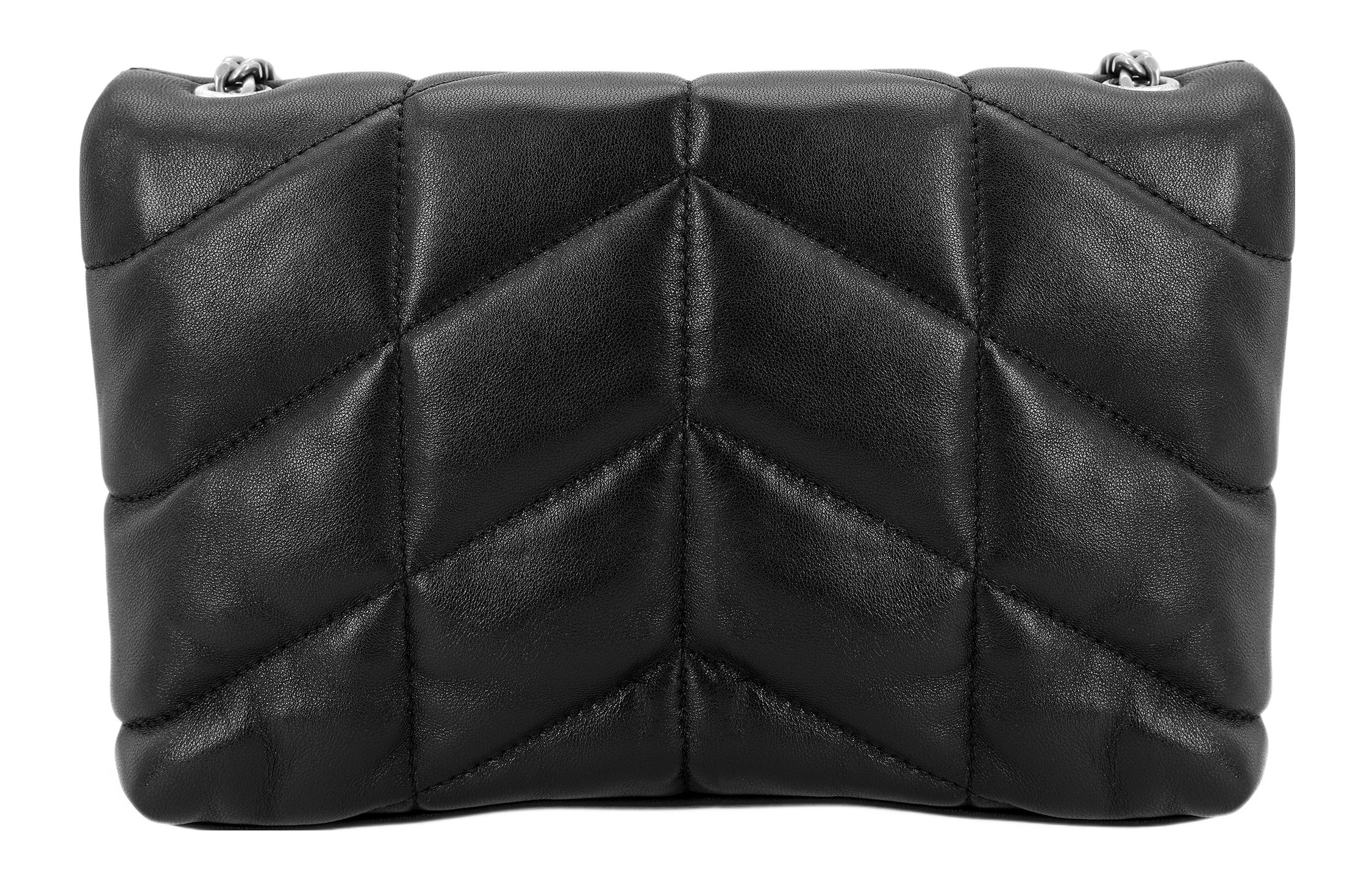 Пуховая стеганая сумка женская SAINT LAURENT Pillow Bag черная