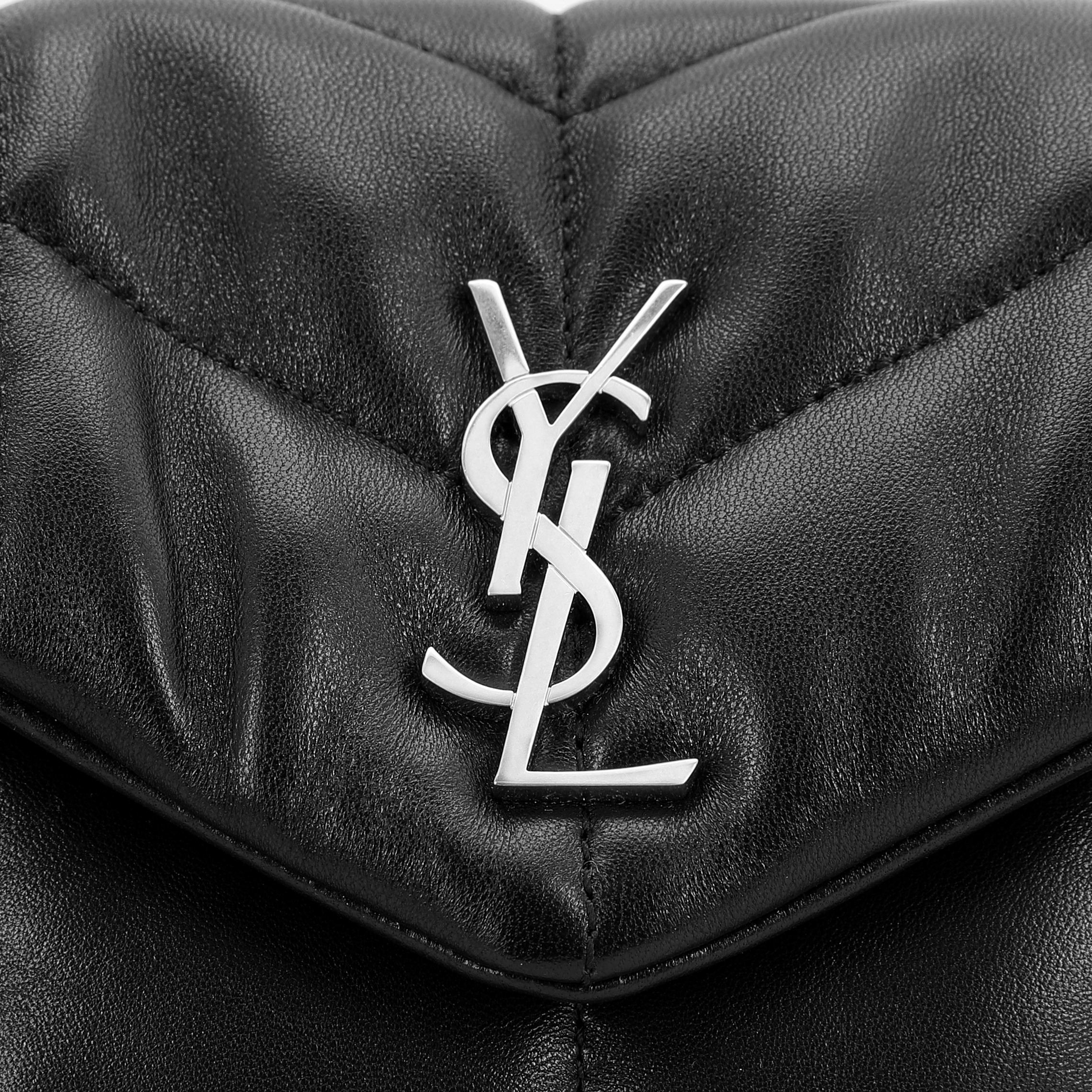 Пуховая стеганая сумка женская SAINT LAURENT Pillow Bag черная