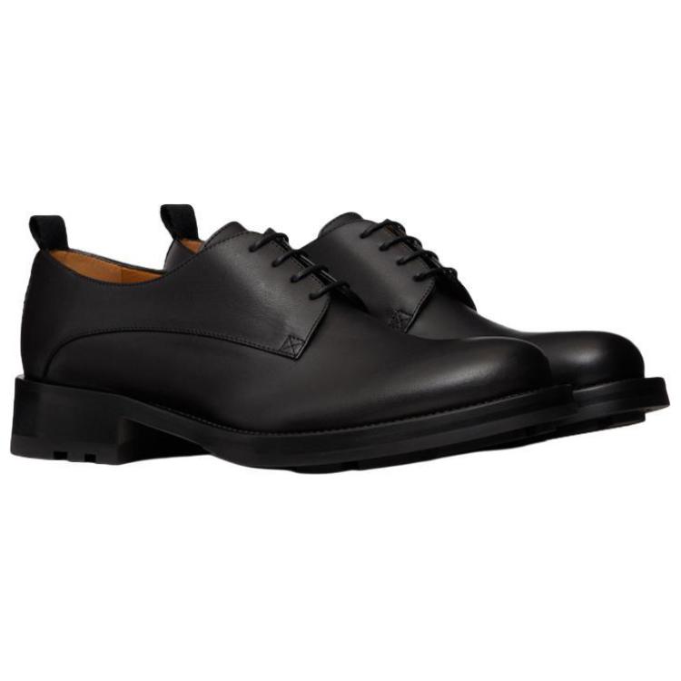 Туфли мужские Valentino Garavani Roman Stud Derby Shoes черные-коричневые, 42 EU