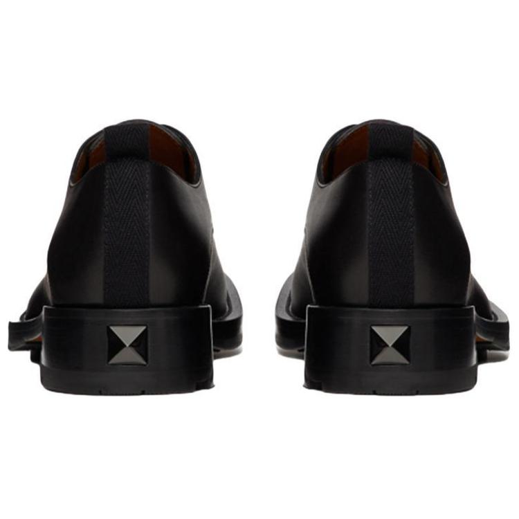 Туфли мужские Valentino Garavani Roman Stud Derby Shoes черные-коричневые, 42 EU