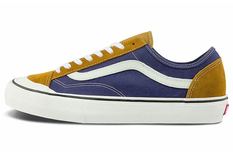 Кроссовки унисекс Vans Style 36 Splicing темно-синие и желтые