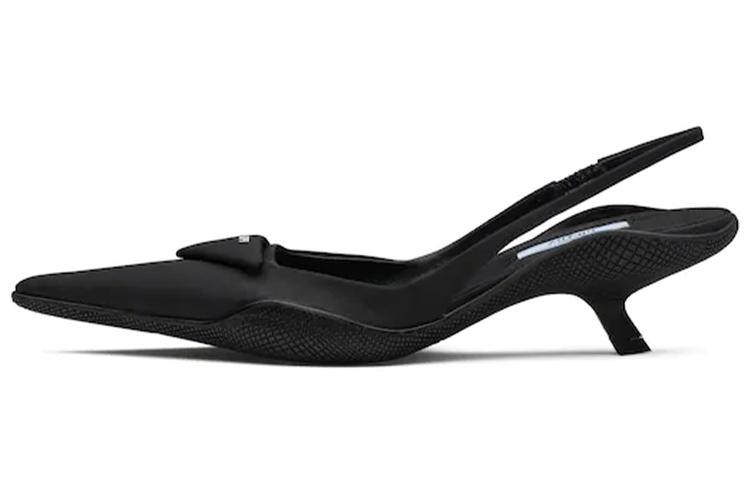 Туфли женские PRADA Slim Heel черные, 38 EU
