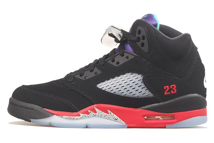 Спортивные кеды унисекс Jordan 5 Retro Top 3 GS черные-красные
