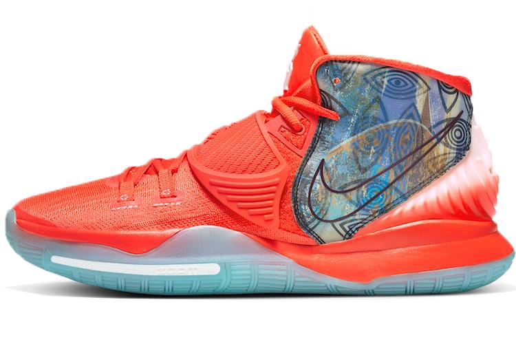 Баскетбольные кроссовки мужские Nike Kyrie 6 Preheat Collection оранжево-синие