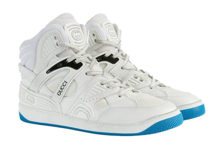 Кроссовки мужские GUCCI Basket High бело-синие