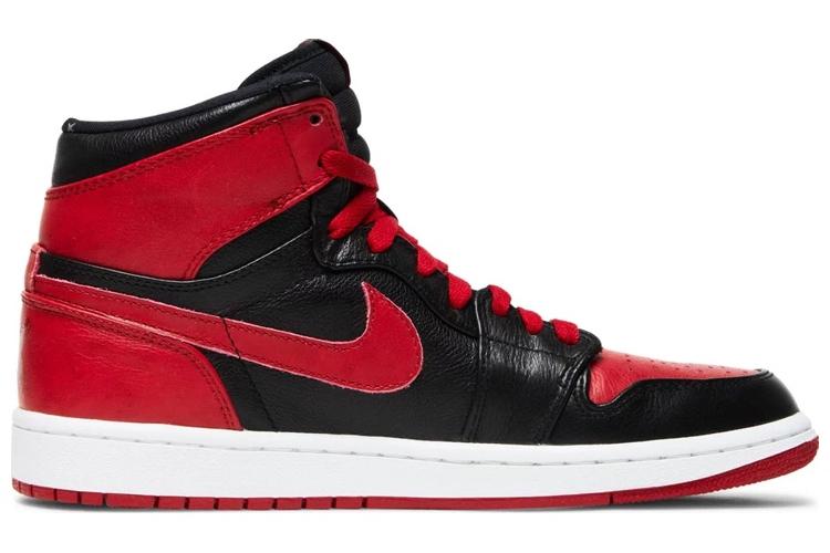 Спортивные кеды мужские Jordan 1 Retro Banned красные, 44.5 EU