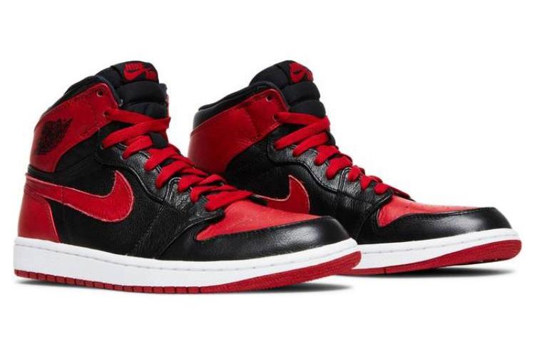 Спортивные кеды мужские Jordan 1 Retro Banned красные, 44.5 EU