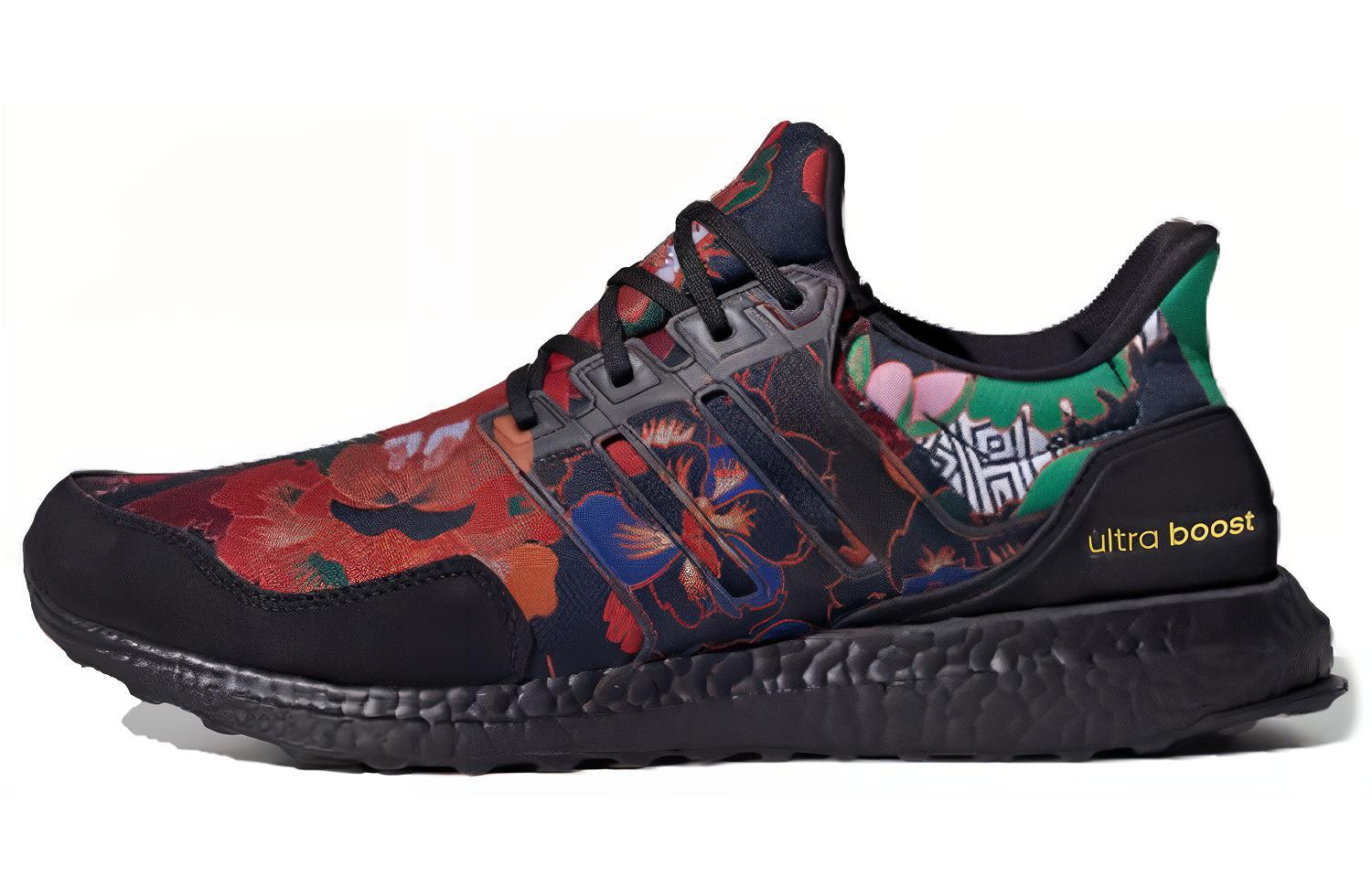 Кроссовки унисекс Adidas Ultra Boost Dna Yuanxiao черные-красные, 40 EU