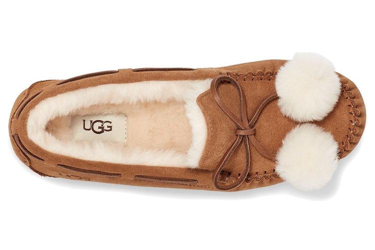 Слиперы женские UGG Dakota Bow Pom, chestnut, 37 EU