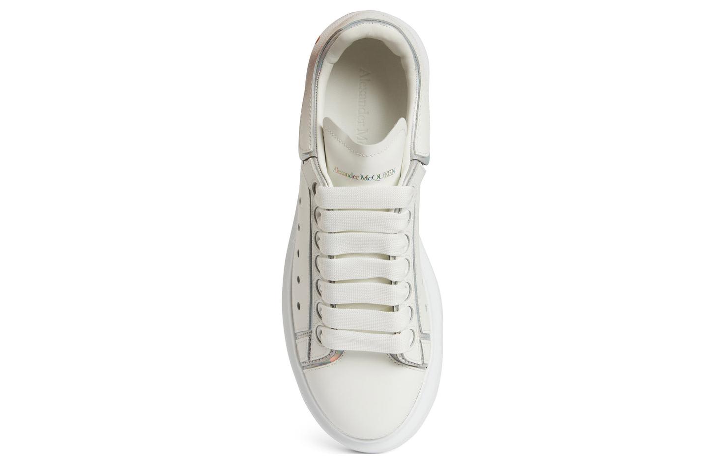 Кеды женские Alexander McQueen Oversized Sneakers белые серебристые, 36.5 EU
