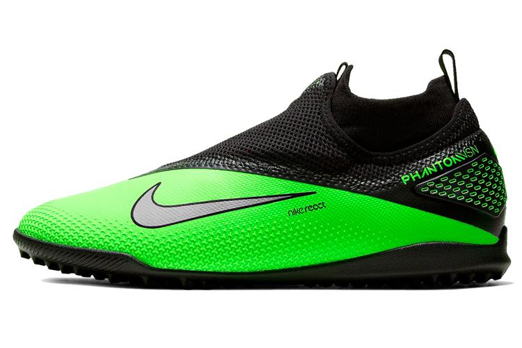 Футбольные бутсы мужские Nike Phantom Vision 2 React Pro DF TF черные, зеленые, 41 EU