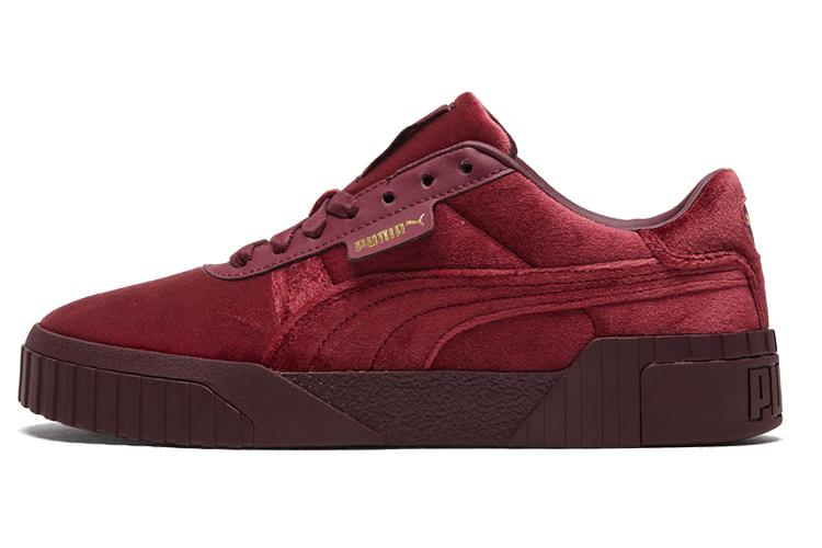Кеды женские PUMA Cali Velour burgundy velour