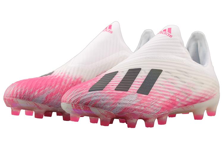 Футбольные бутсы мужские Adidas X 19+ Ag белые, розовые, 40 EU
