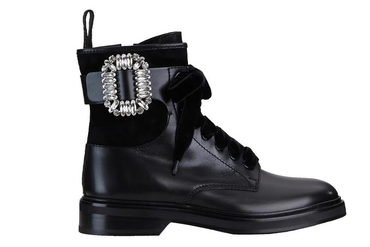 Ботинки женские Roger Vivier Viv' Rangers черные, 35 EU