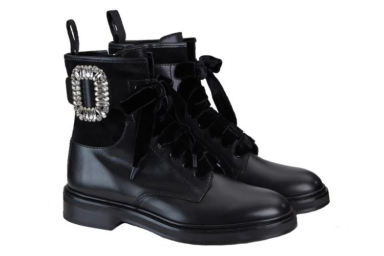 Ботинки женские Roger Vivier Viv' Rangers черные, 35 EU