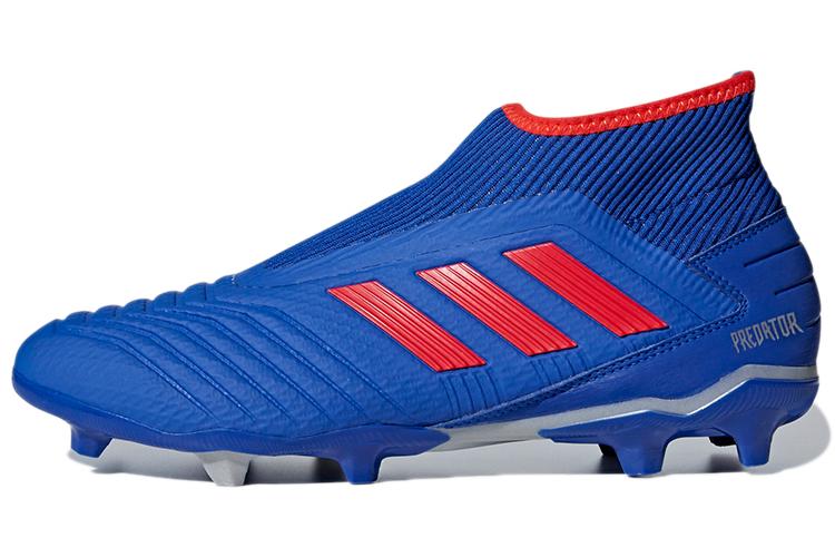 Футбольные бутсы мужские adidas Predator 19.3 Laceless FG синие-красные, 46 2/3 EU