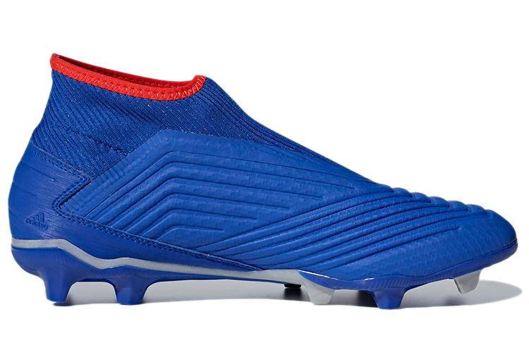 Футбольные бутсы мужские adidas Predator 19.3 Laceless FG синие-красные, 46 2/3 EU