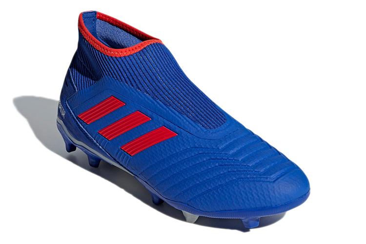 Футбольные бутсы мужские adidas Predator 19.3 Laceless FG синие-красные, 46 2/3 EU