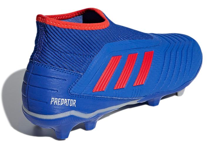 Футбольные бутсы мужские adidas Predator 19.3 Laceless FG синие-красные, 46 2/3 EU