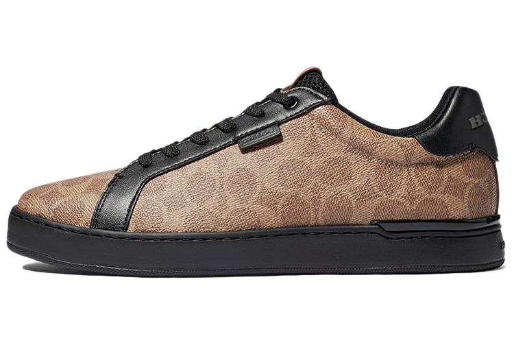 Кроссовки мужские COACH Lowline Logo-print, tan-black