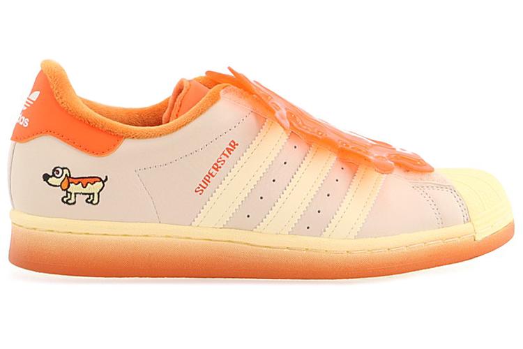 Кроссовки унисекс Adidas Superstar, beige-orange, 37 1/3 EU