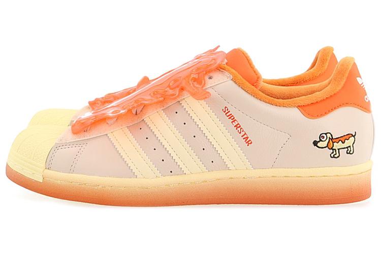 Кроссовки унисекс Adidas Superstar, beige-orange, 37 1/3 EU