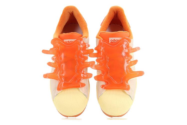 Кроссовки унисекс Adidas Superstar, beige-orange, 37 1/3 EU