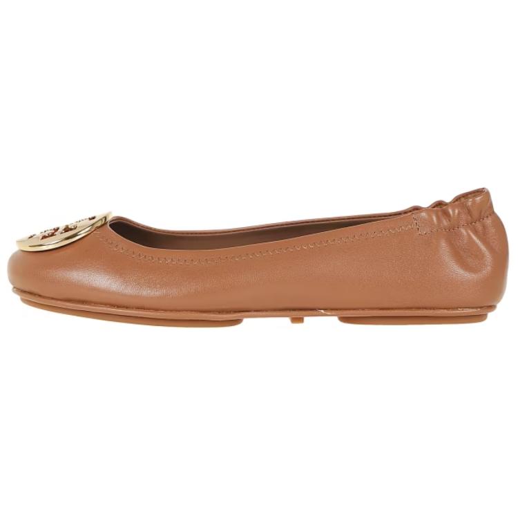 Слиперы женские TORY BURCH Minnie Travel royal tan gold, 36 EU