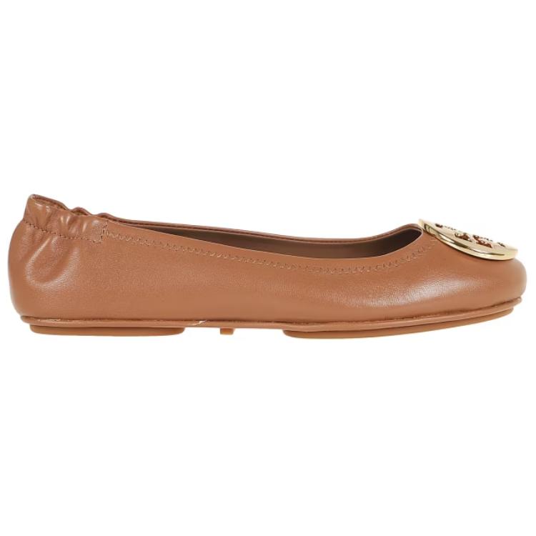 Слиперы женские TORY BURCH Minnie Travel royal tan gold, 36 EU