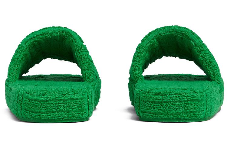 Тапочки женские Bottega Veneta Resort Sponge зелёные, 39 EU