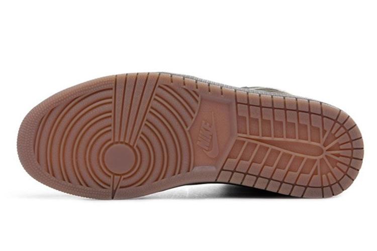 Кроссовки мужские Jordan 1 High Zip olive gum, 45 EU