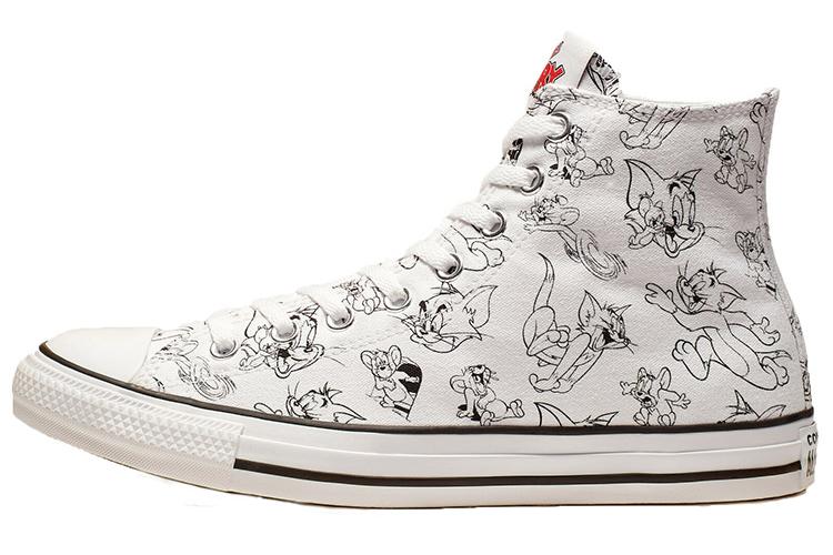 Кеды унисекс Converse Chuck Taylor All Star Hi Tom And Jerry белые